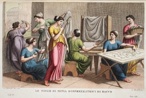 Minyades ou Figlie di Minia Disprezzatrici di Bacco, Livre IV, illustration des Métamorphoses d